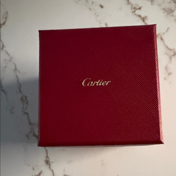 Cartier candle and Burgundy Box with Gold Logo
